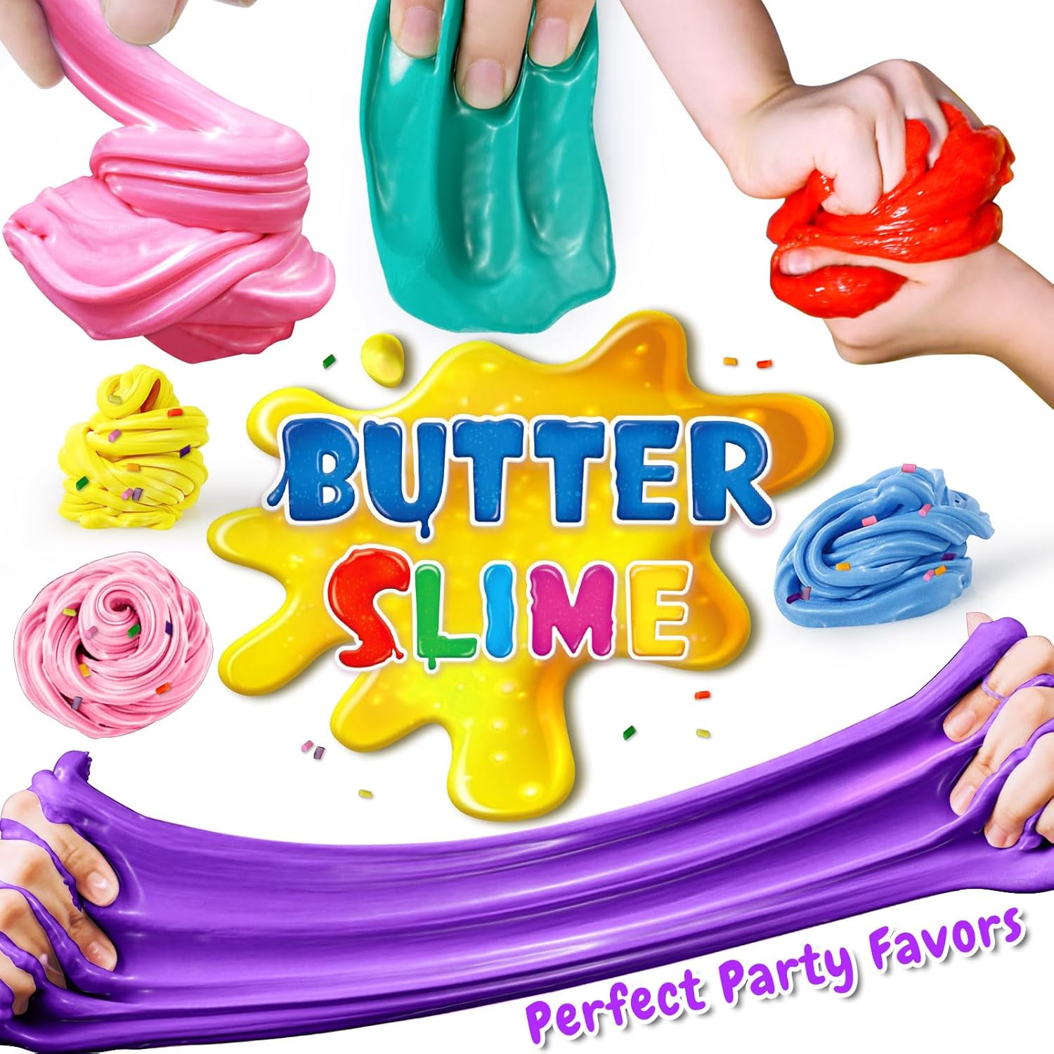 50 Pack Butter Slime Kit for Kids, Slime Toys for Boys & Girls, Scented DIY Slime Toy for Party Favor, Soft and Non-Sticky, Birthday Easter Gifts Prize for Girl Boys Kids 6 7 8 9 10 11 12