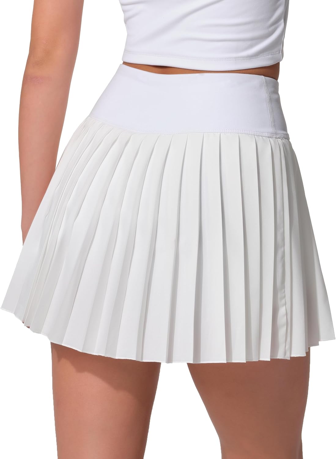 Pleated Tennis Skirts for Women with Shorts Pockets Mini Side Slit High Waisted Athletic Golf Workout Skirt Skort - Image 6