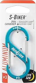 Mosquetão duplo Nite Ize S-Biner, tamanho 3, azul