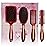 Meisheamin 4 Pcs Hair Brush Set, Includes Anti-Static Massage Oval Comb, Detangling Brush, Round Hair Brush, Vented Hair Brush, for Women, Men, and Kids