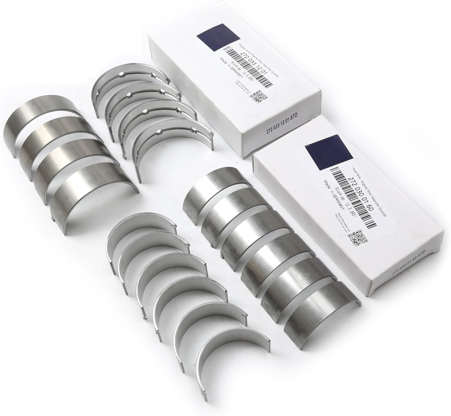 WG1726161 N272033120154 Car Connecting Rod and Crankshaft Bearings Kit Compatible with Mercedes-Benz A209 S204 G 500 SLK 350 Vito 3.2L