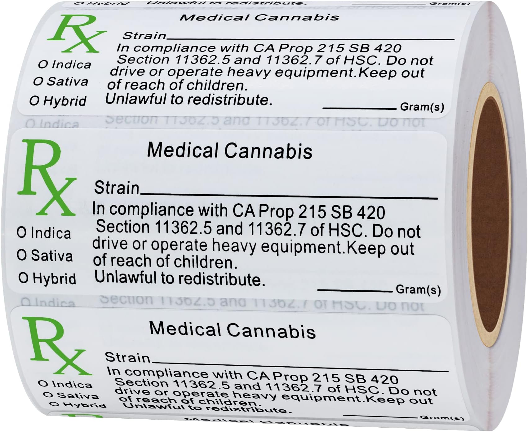 Hylabelest Compliant Identification RX Medical Strain Adhesive Labels State Compliant Medical Pot Stickers (Type 2)
