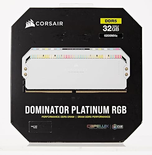 Miniatura 8 de Corsair DOMINATOR PLATINUM RGB DDR5 32 GB (2 x 16 GB) 6200 MHz C36 Intel Optimized Desktop Memory (regulación de voltaje incorporada, refrigeración