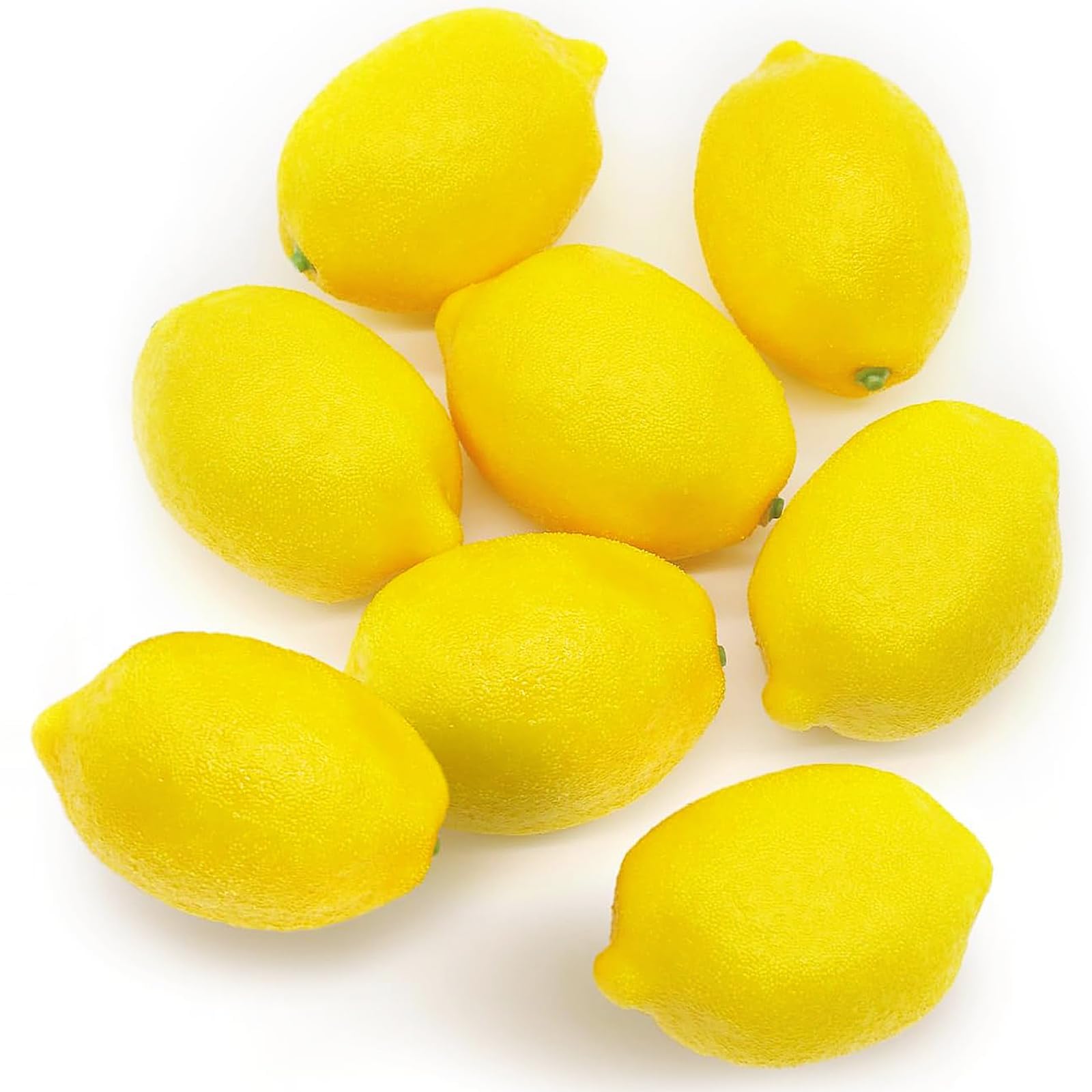 8 Pezzi Di Limoni Finti Verdi In Plastica Per Decorazione - Frutta Finta Realistica 7,5 Cm, Per Ghirlande, Centrotavola, Ciotole E Addobbi Natalizi