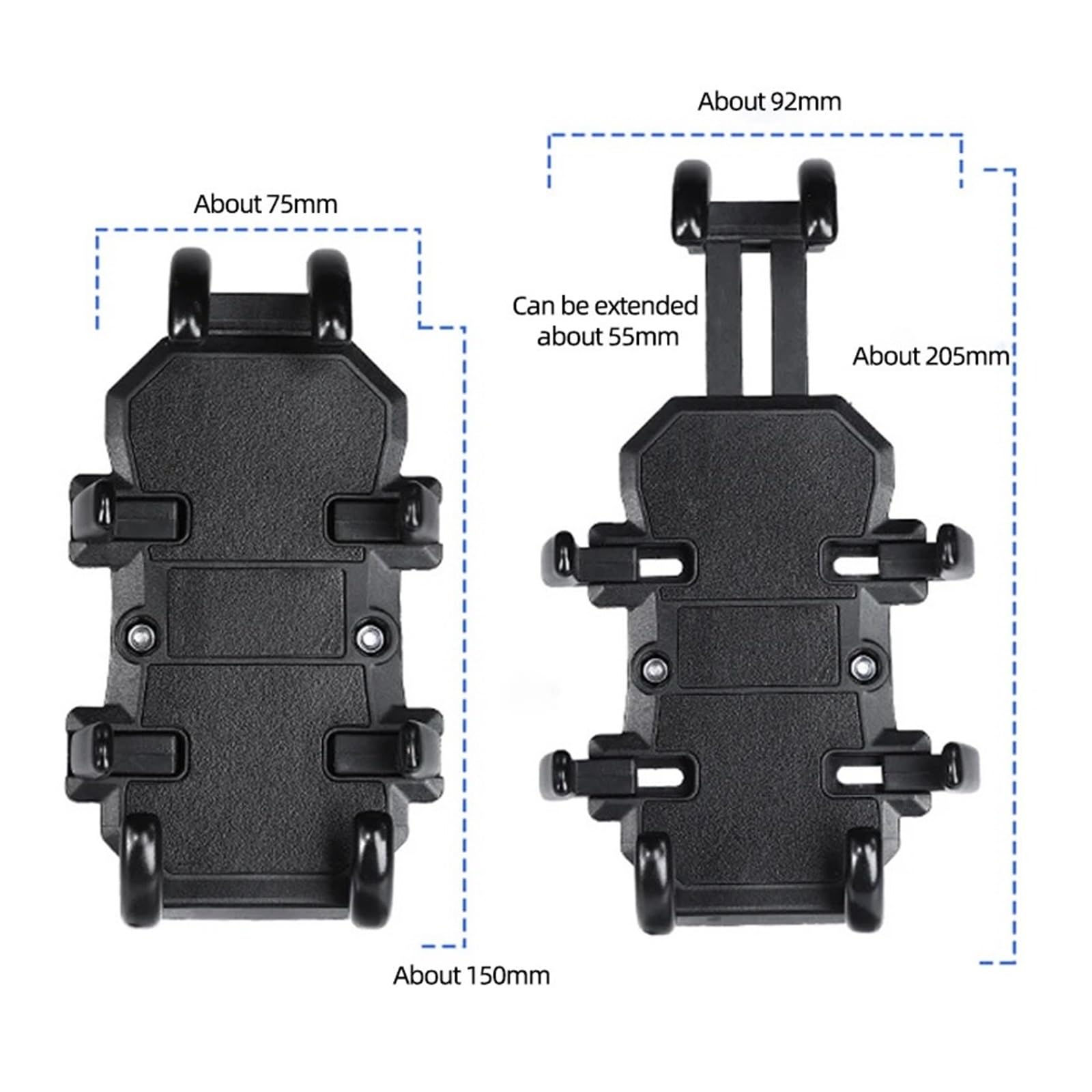 Supporto for Telefono for Bici Da Moto Con Ammortizzatore Da 4,7-7,1 Pollici | Clip GPS for stelo forcella manubrio for fissaggio cellulare antiurto(Handlebar)