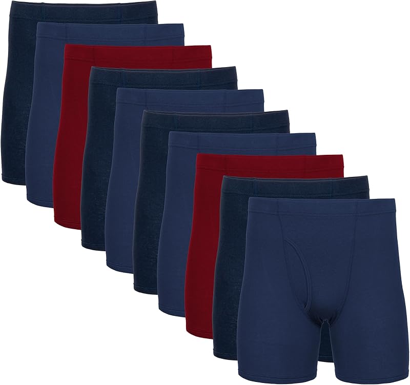 Gildan Calzoncillos tipo bóxer con cintura cubierta para ropa interior para hombre, paquete múltiple