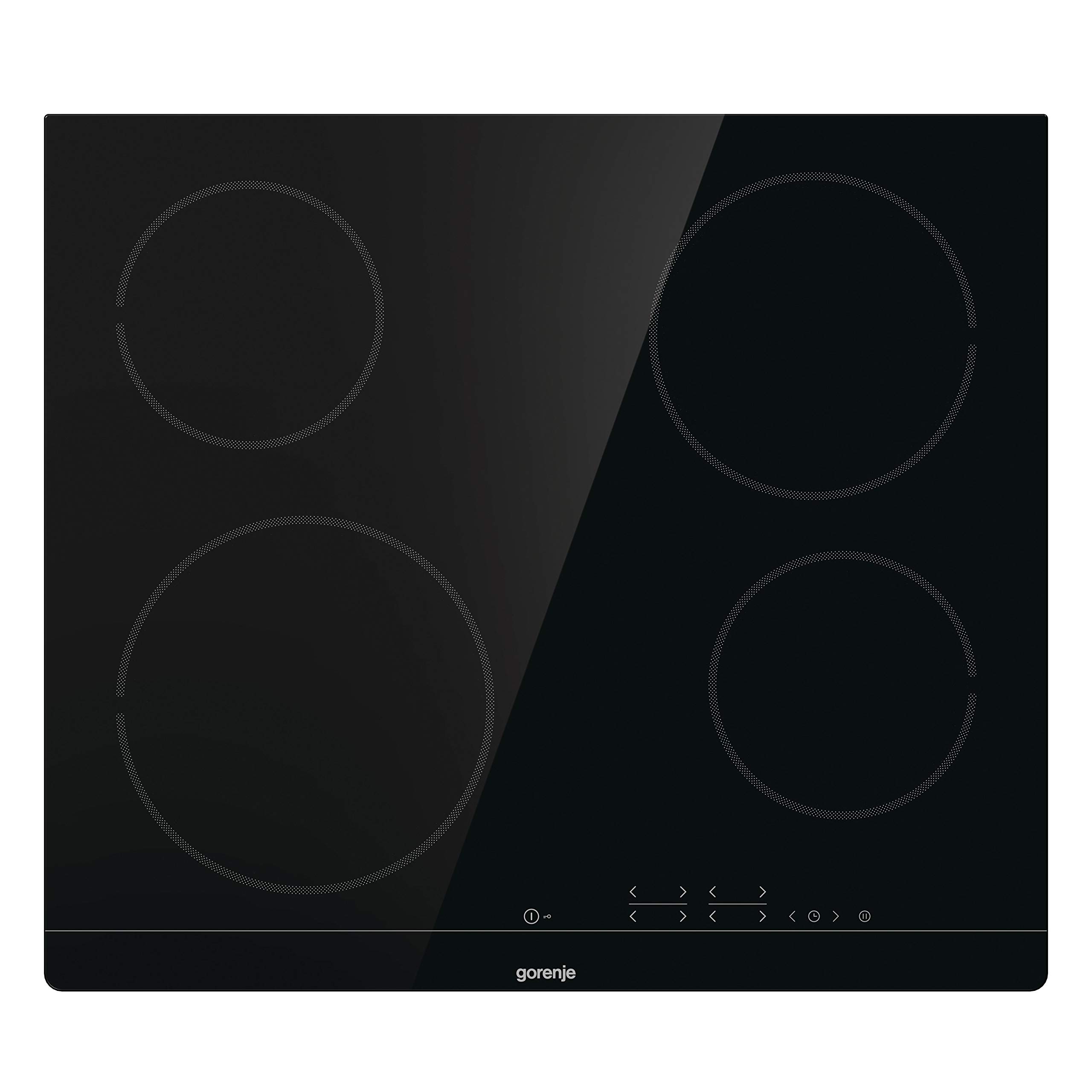 Ect641Bsc, 60 Cm Built In Ceramic Hob, Touch Control Operation, Stay Warm Function, Time And Pause Function, Black, 1 Year Warranty
