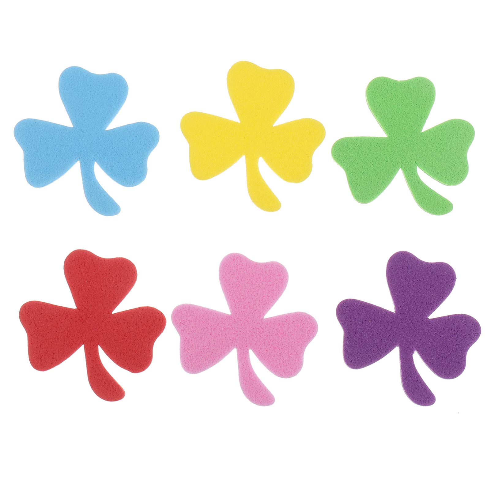 Amosfun Four Leaf Clover Shamrock Sticker St Patricks Day Decorations Party Favours Colorful Clover Stickers Decoration for Kindergarten