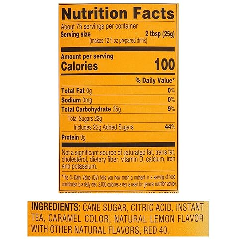 Miniatura 2 de 4C Envases de mezcla de bebidas en polvo té de limón paquete de 3 28 cuartos de galón lata de tamaño familiar sabores refrescantes y calmantes