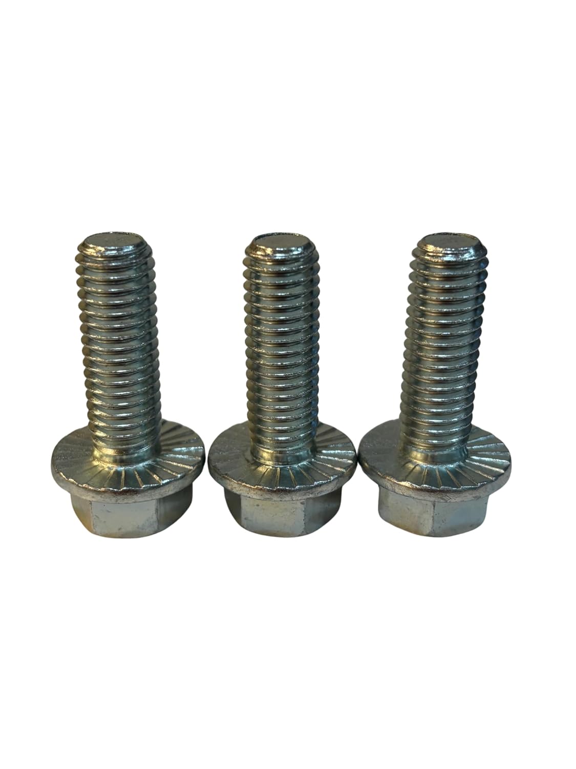 (25 Pieces) 1/2-13x1 1/2" Grade 5 Serrated Hex Flange Bolts Screws UNC Coarse Full Threads Zinc Clear Trivalent