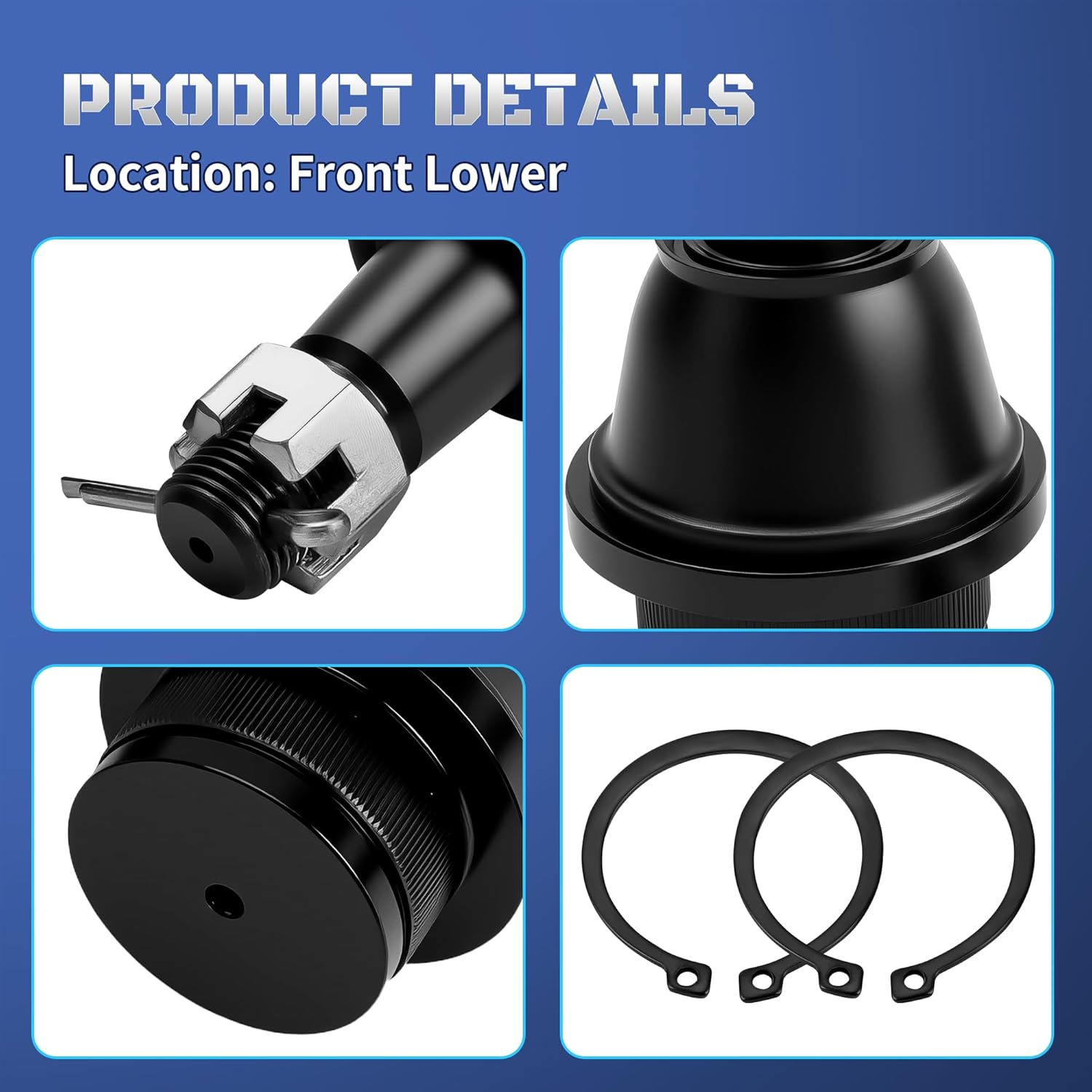 Set of 2 Front Lower Ball Joint K6541 Compatible with 1999-2016 Chevy Silverado 1500 Tahoe Avalanche Suburban Express GMC Sierra Yukon XL Savana Cadillac Escalade ESV EXT Suspension Ball Joints