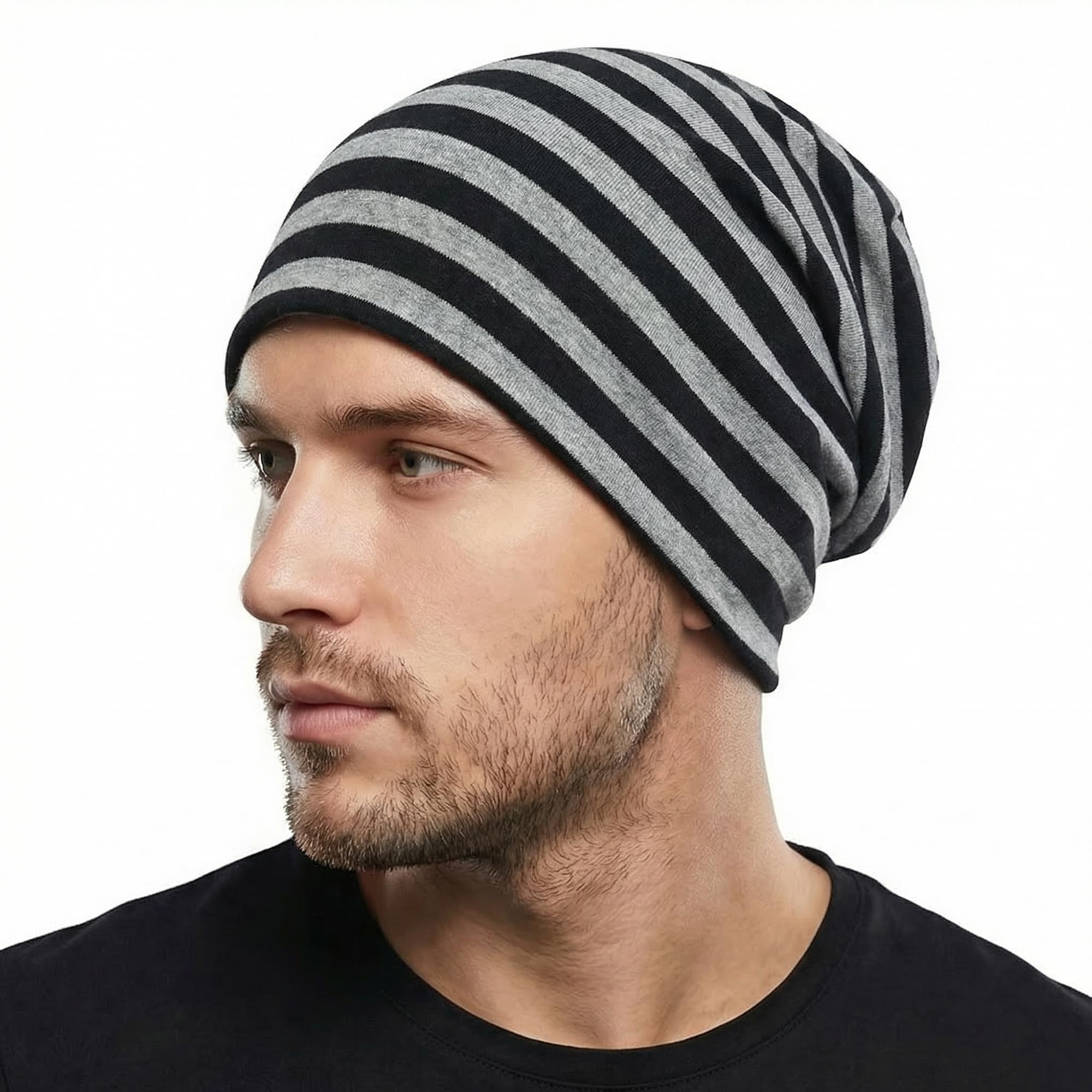 ZLYC Cotton Thin Slouchy Beanie
