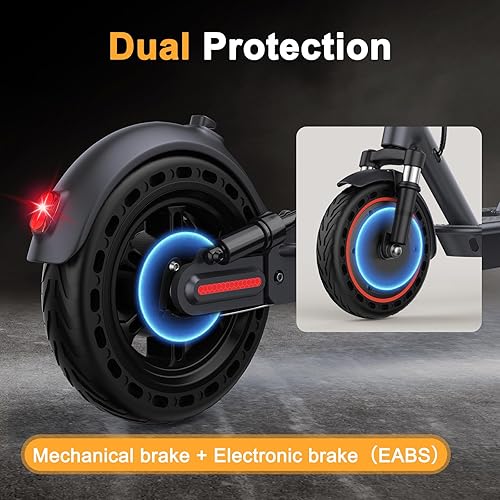 Vista 61 de Electric Scooter, 10"/8.5" Solid Tire, 500W/350W Powerful Motor & 19/22 MPH Top Speed, 28/25/22/16 Miles Long Range, Folding E Scooter with Dual