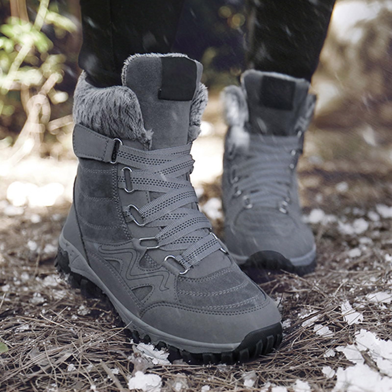 Warme Schneestiefel Herren, Winterstiefel Herren Gefüttert