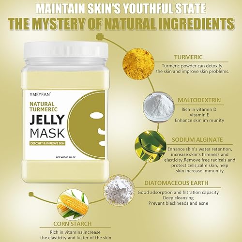 Miniatura 10 de Mascarilla de gelatina para profesionales faciales  Rosa búlgara ilumina y suaviza el cuidado de la piel, máscara de hidrojelly nutrida hidratada,