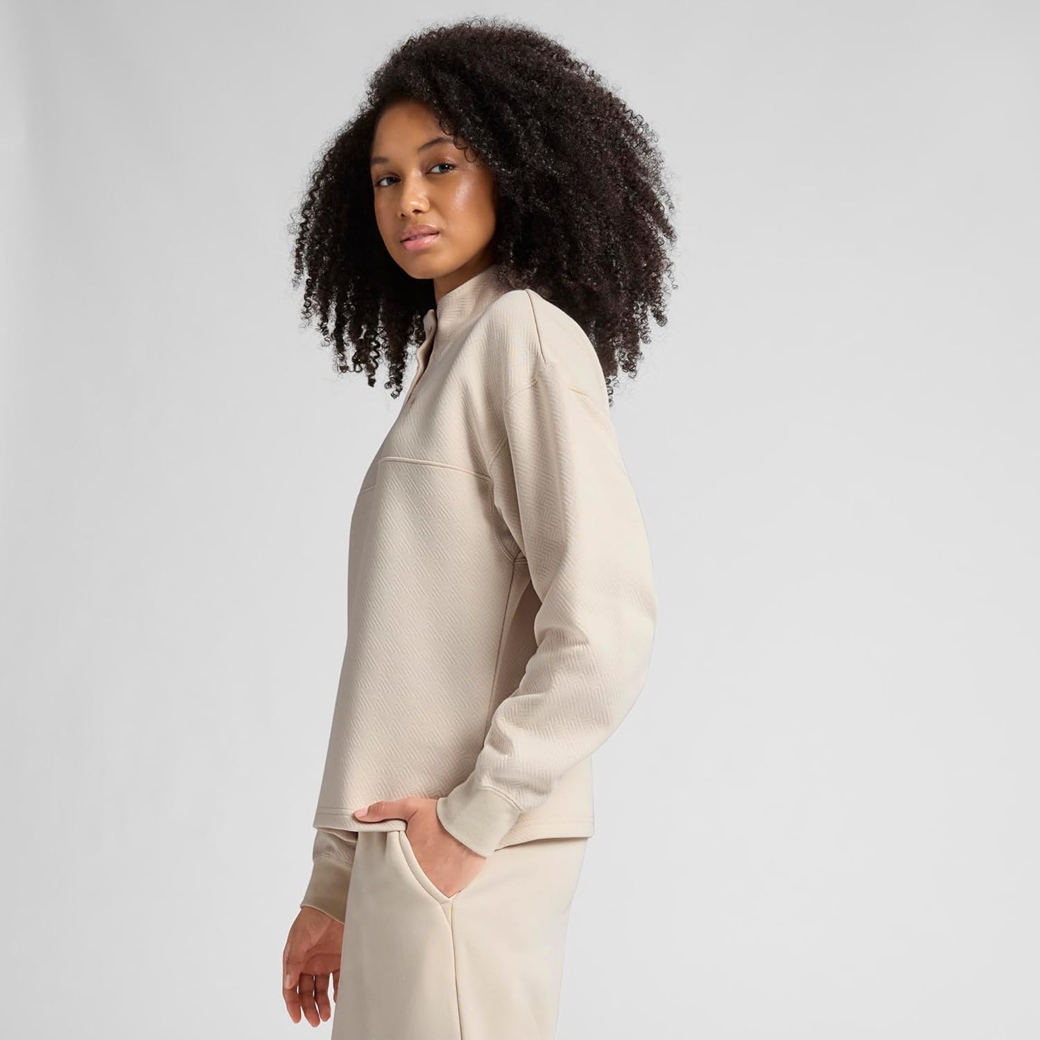Puma Women's Essentials Elevated Half Snap Long Sleeve Pullover
