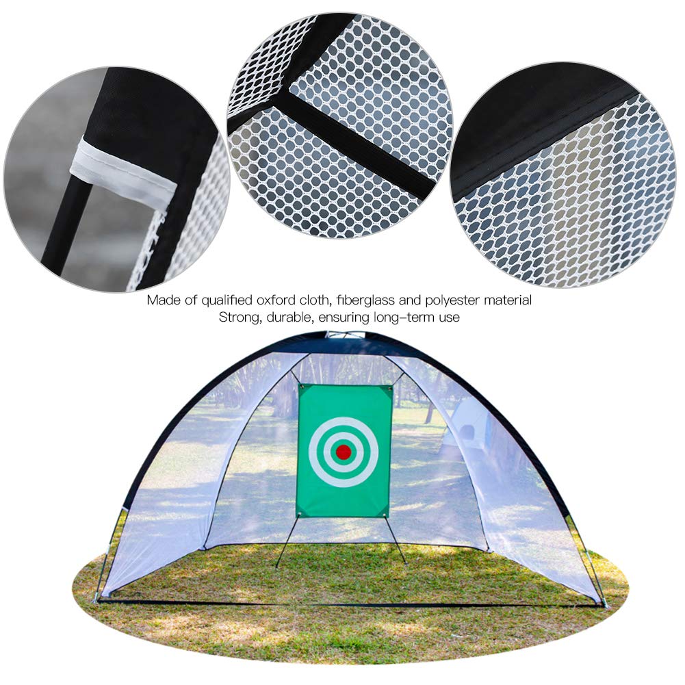 Green Net, Bottomless Training Net, Beginners Course for Indoor Outdoor Using Golfers