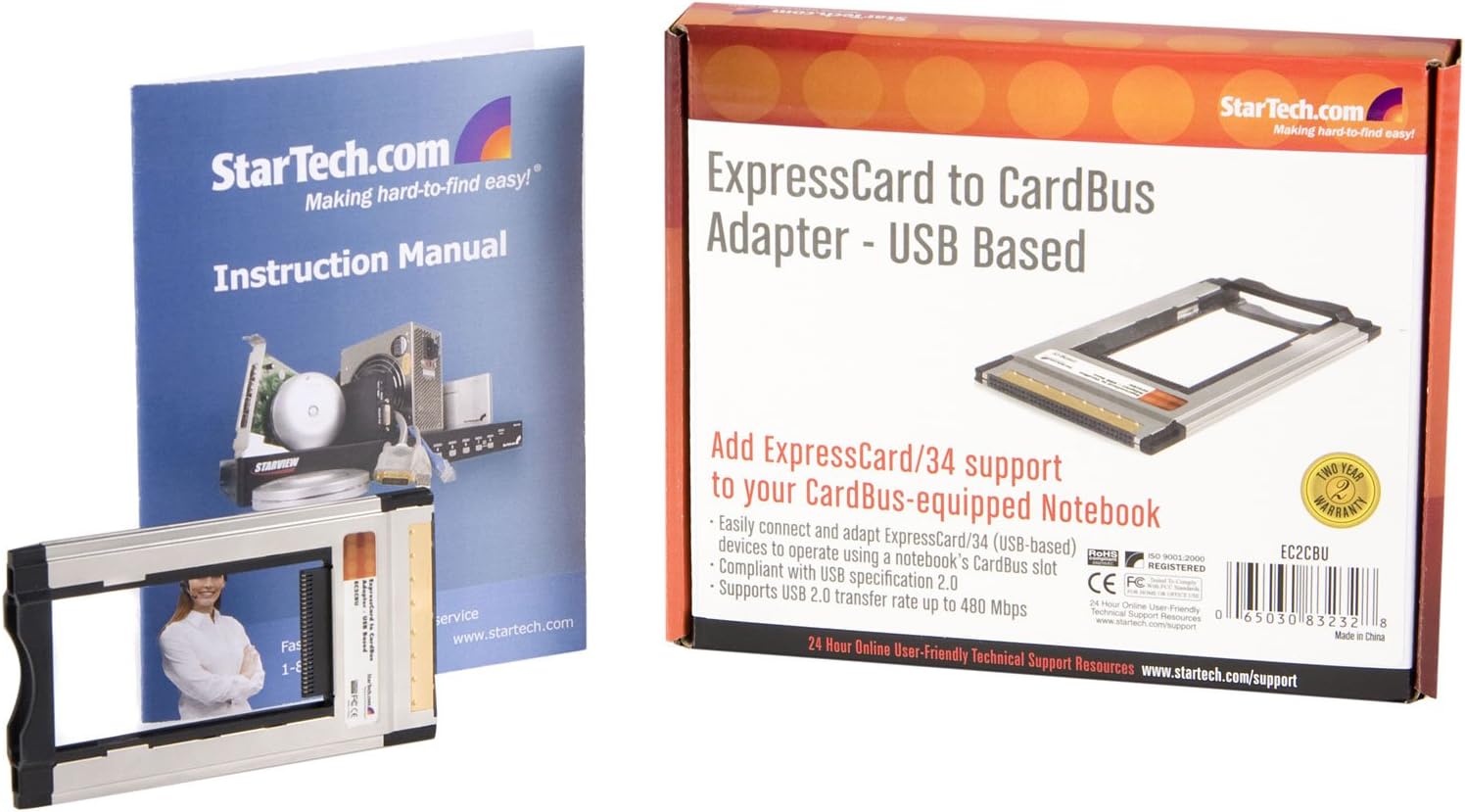 StarTech.com USB Based CardBus to ExpressCard Laptop Adapter Card EC2CBU