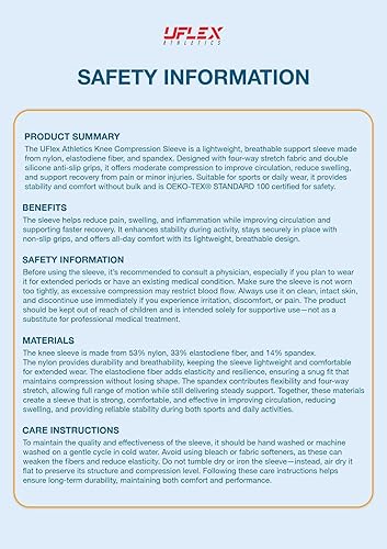 Miniatura 8 de UFlex Athletics - Rodillera de compresión para mujeres y hombres  Rodillera para aliviar el dolor fitness levantamiento de pesas senderismo deportes