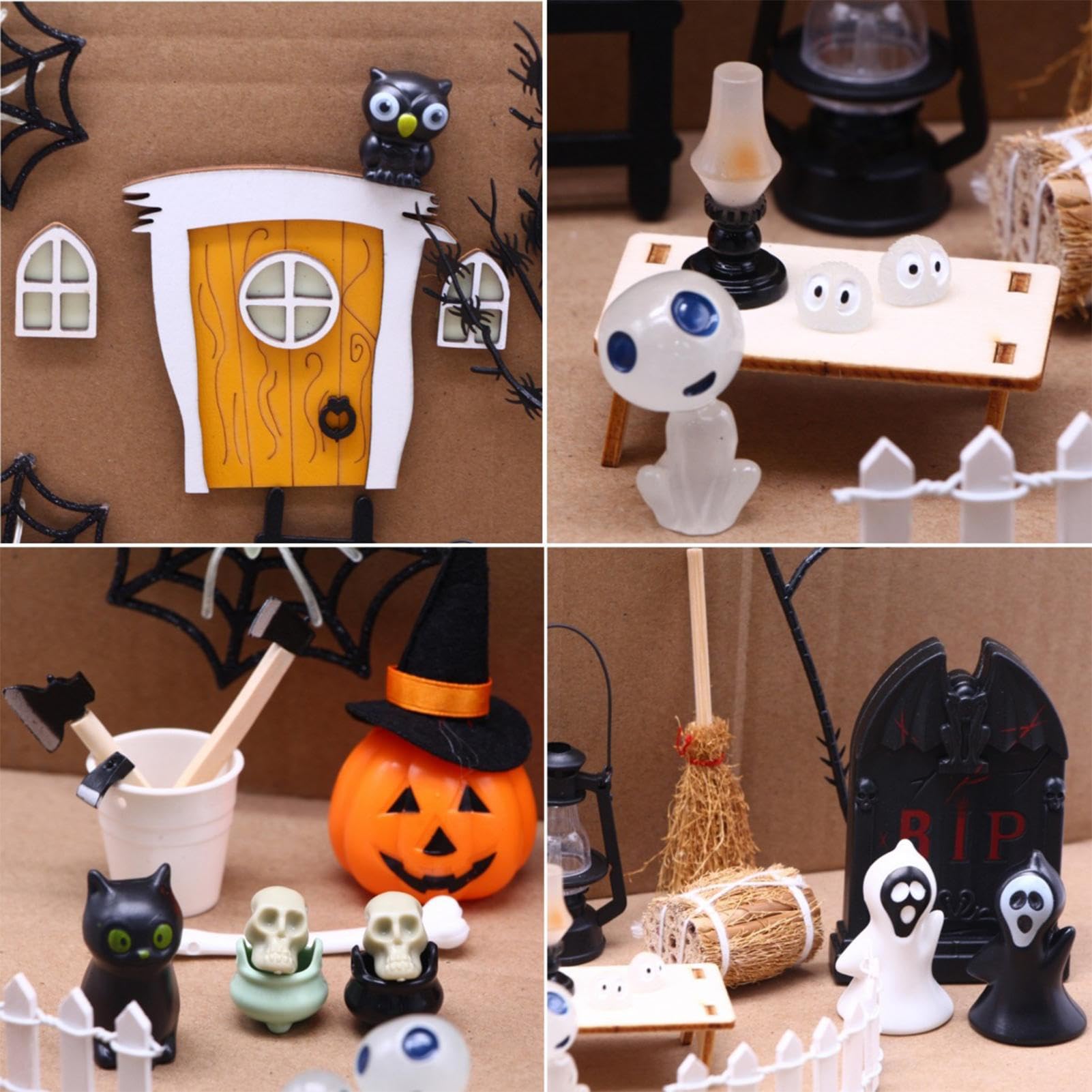 ミニチュア ハロウィン 雑貨 ガラスのハロウィン ミニチュアジャックオランタン（半透明