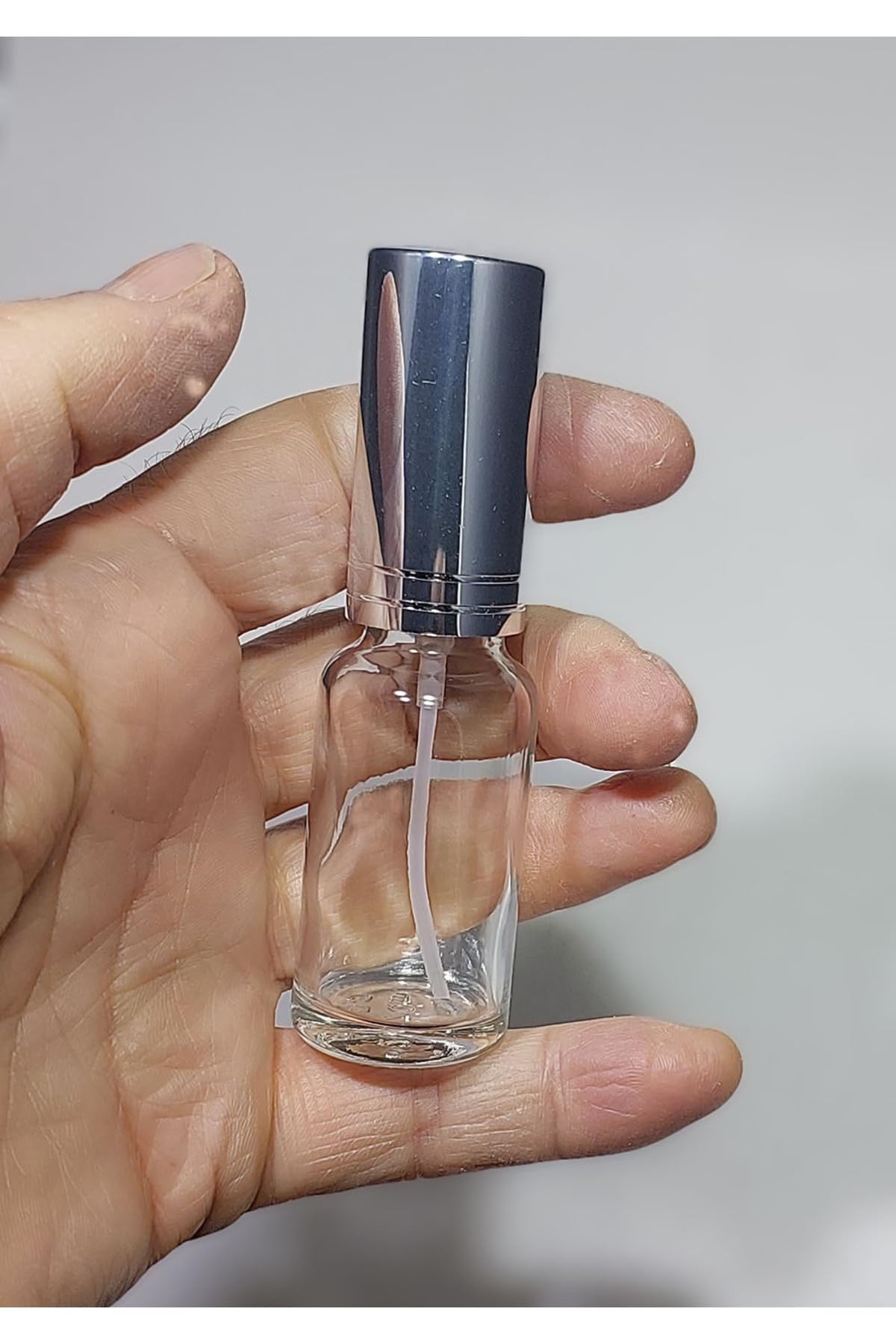 Wellline 15 Adet Boş Gümüş Kapaklı Kolonya Şişesi Doldurulabilir Cep Cam Parfüm Şişesi 20 Ml 8697431718545