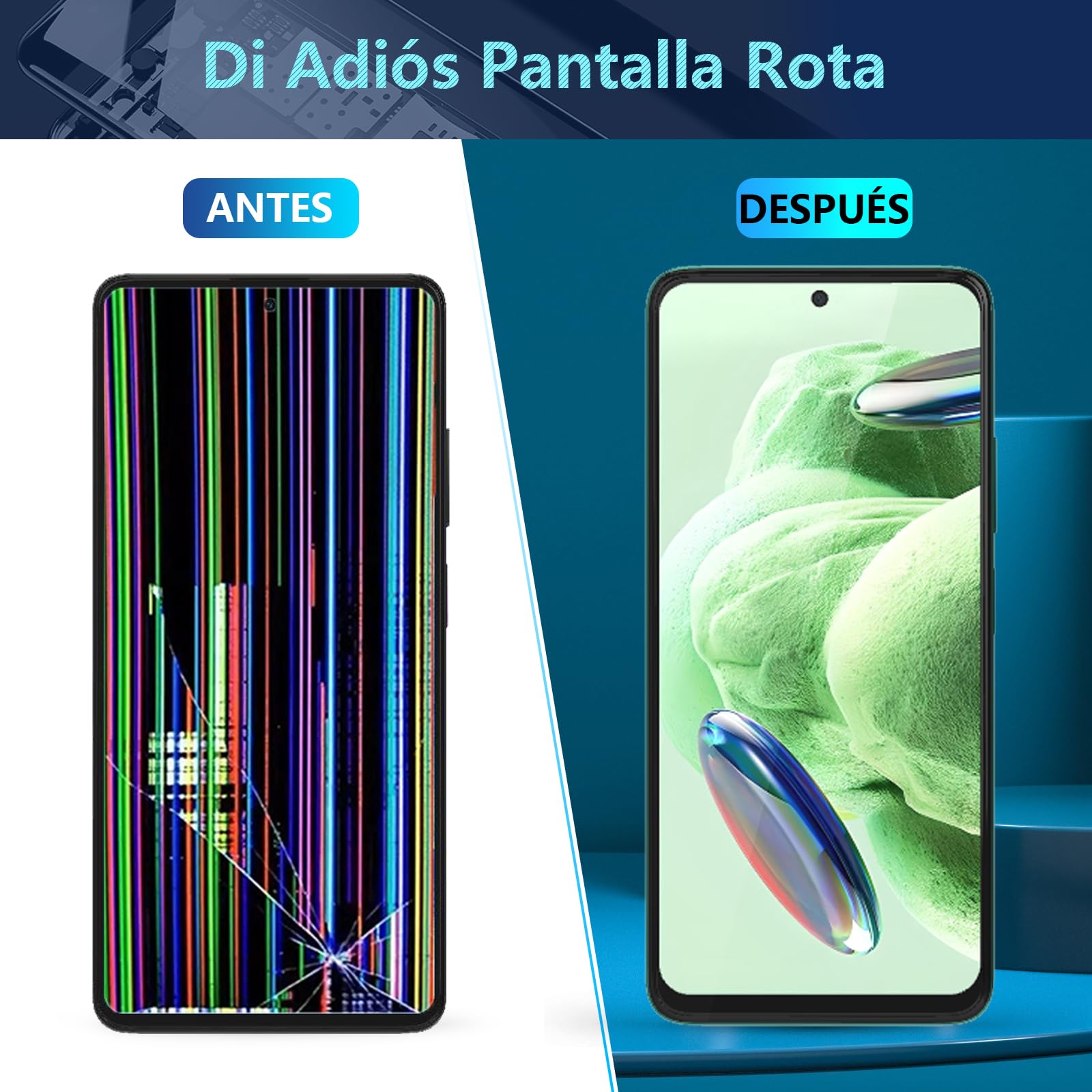 RongZy Pantalla para Xiaomi Redmi Note 12 4G 23021RAAEG 23021RAA2Y Pantalla Táctil LCD Kit de Pantalla de Repuesto Ensamblaje Digitalizador de Reemplazo con Herramientas(Negro con Marco)