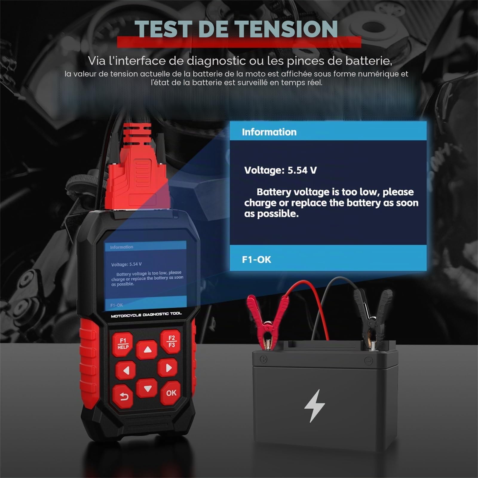 M4 Outil de diagnostic pour moto Ducati 3P/4P, réinitialisation Desmo & huile, réinitialisation TPS, activation/désactivation ABS & DQS, régulateur CO, réinitialisation annuelle