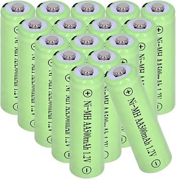 16Pcs 1.2V AA500mAh Ni-MH Rechargeable Battery for Solar Light | Double A Ni-MH Solar Light Rechargable Batteries for Outdoor Solar Lamps Garden Lights Remotes Mice