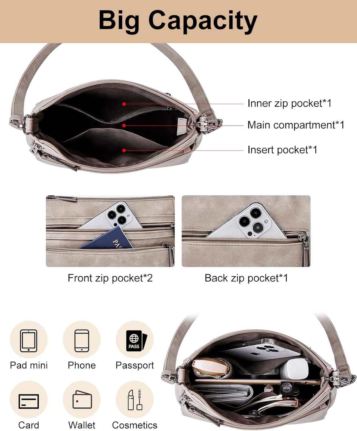 Crossbody Bags for Women Crossbody Purses Vegan Leather Shoulder Bag Women's Cross body Handbags woman Adjustable Strap - Image 6