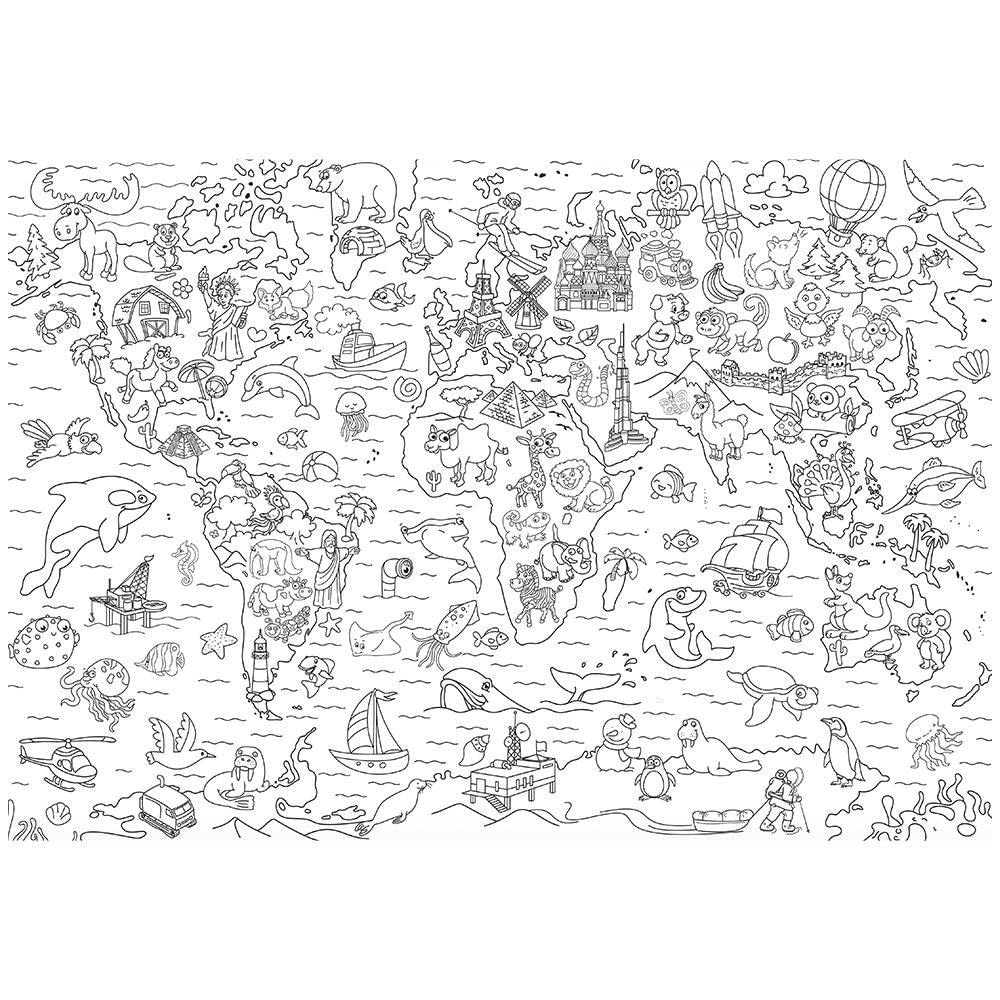 Livro-Tapete para Colorir: Mundo