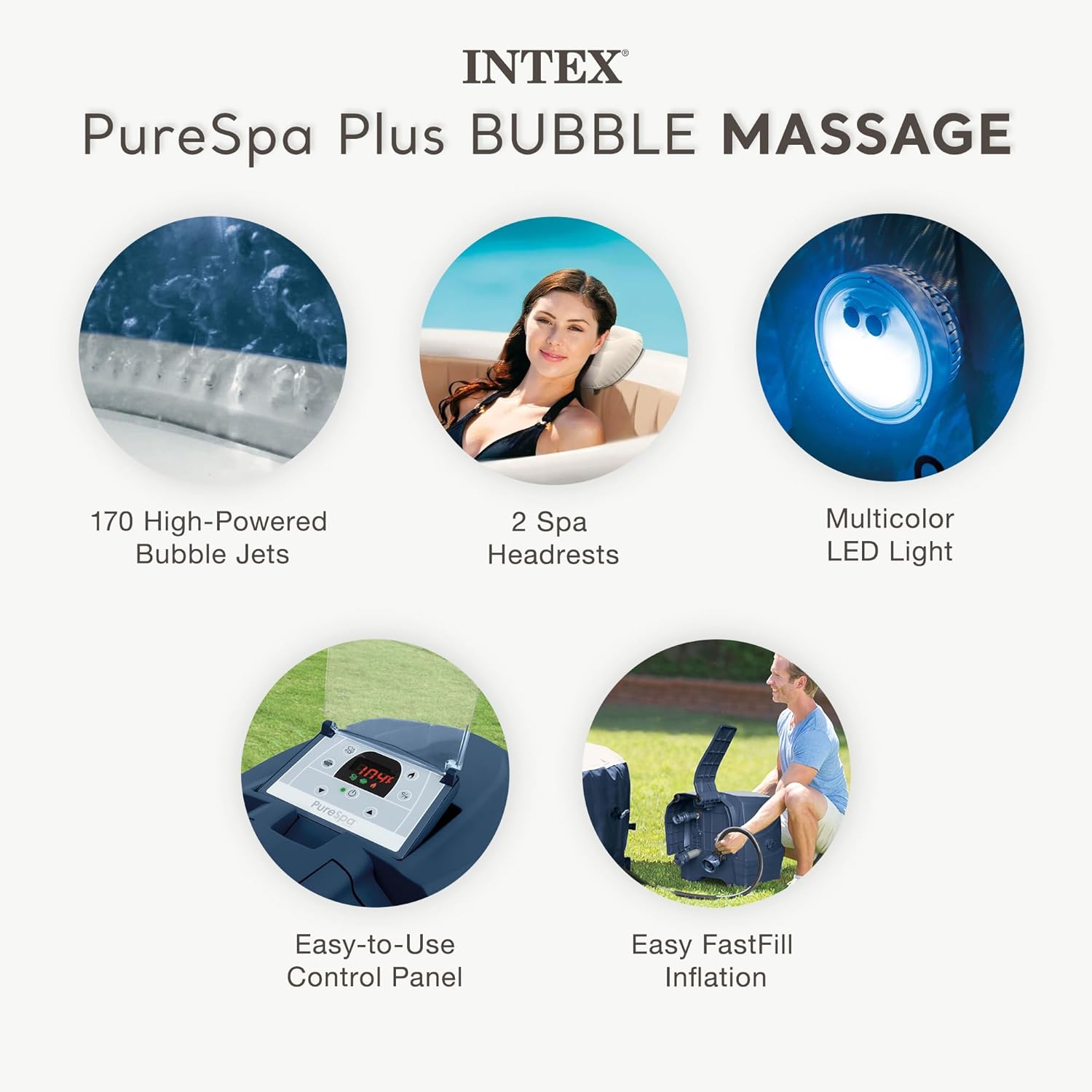 Intex PureSpa Plus control panel and pump unit
