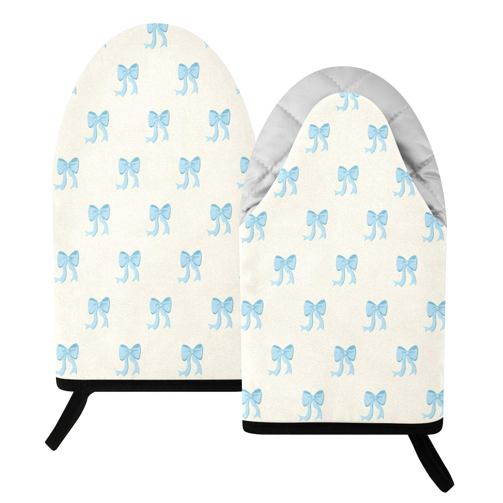 BURSTDDY Bow Oven Mitt,Heat Resistant Kitchen Mitts for Cooking