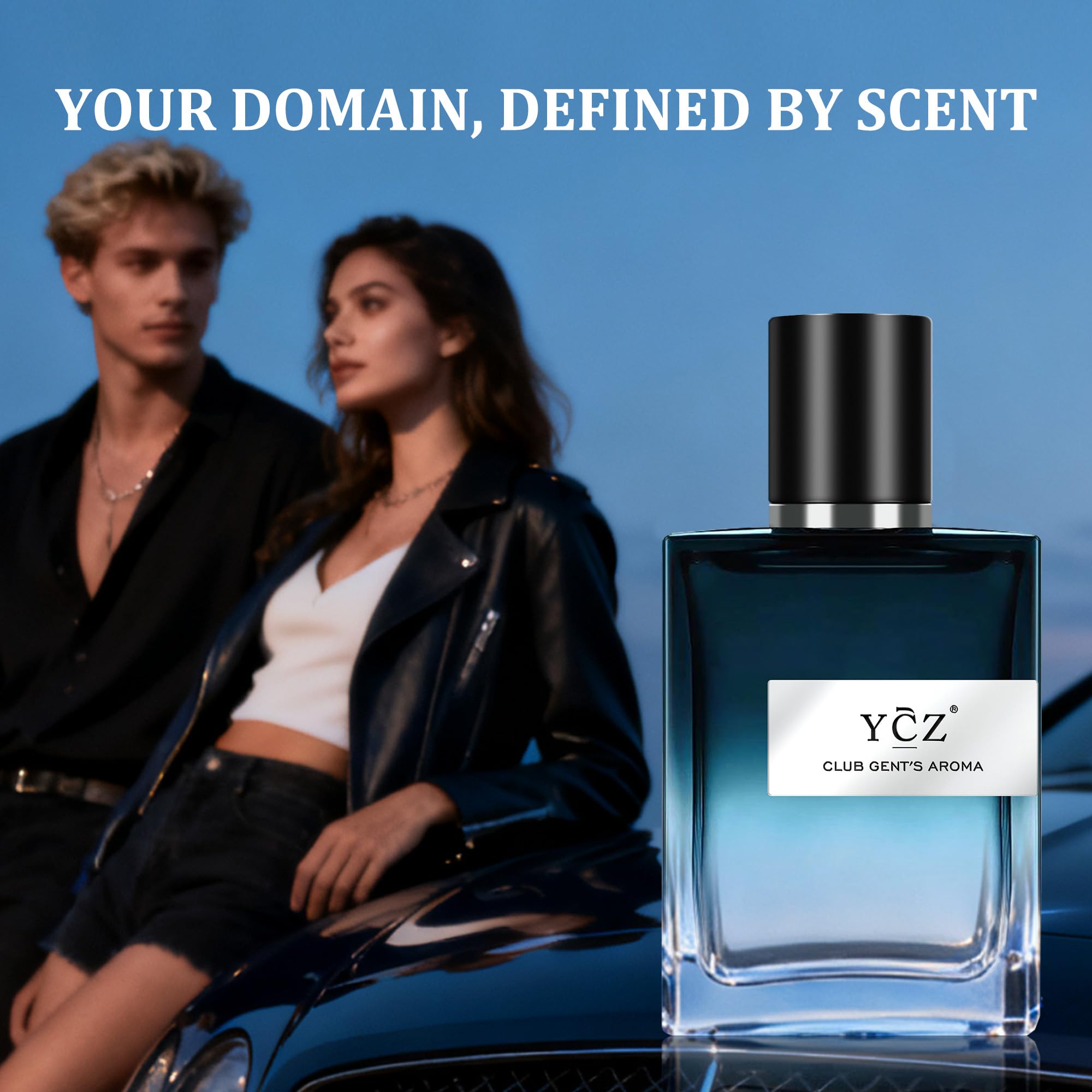 Ycz Parfüm Herren 2-Pack 50 ml, langanhaltendes Eau de Parfum, aromatisch-orientalische Holzduftnoten,vielseitig einsetzbar, tolles Geschenk für Männer