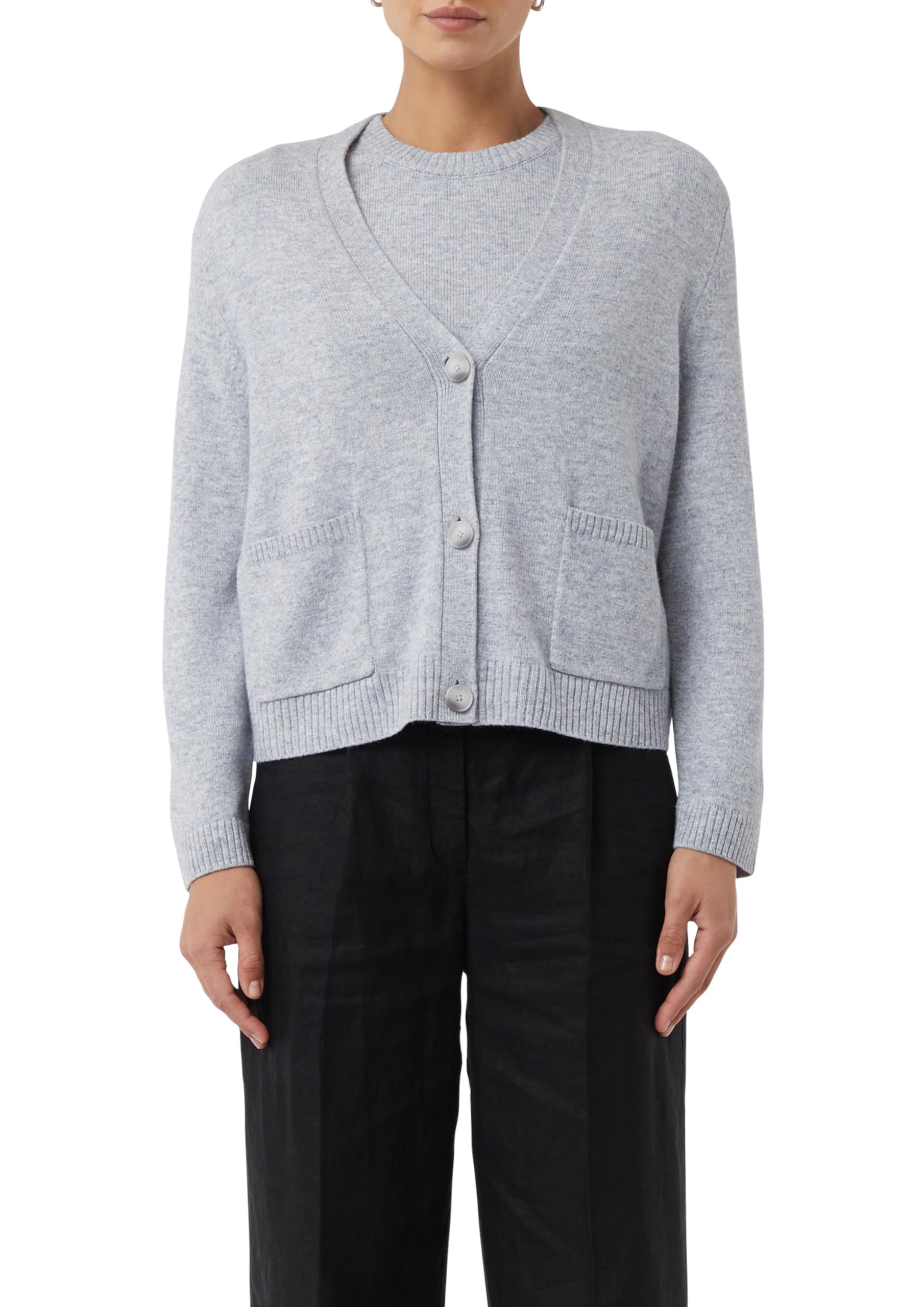 Comma Strickcardigan im Loose Fit aus Wollmix