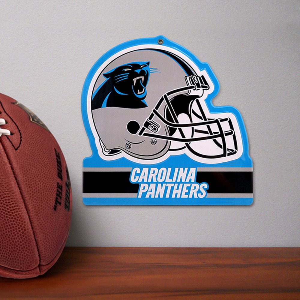 Party Animal NFL CAROLINA PANTHERS Metal Helmet Sign