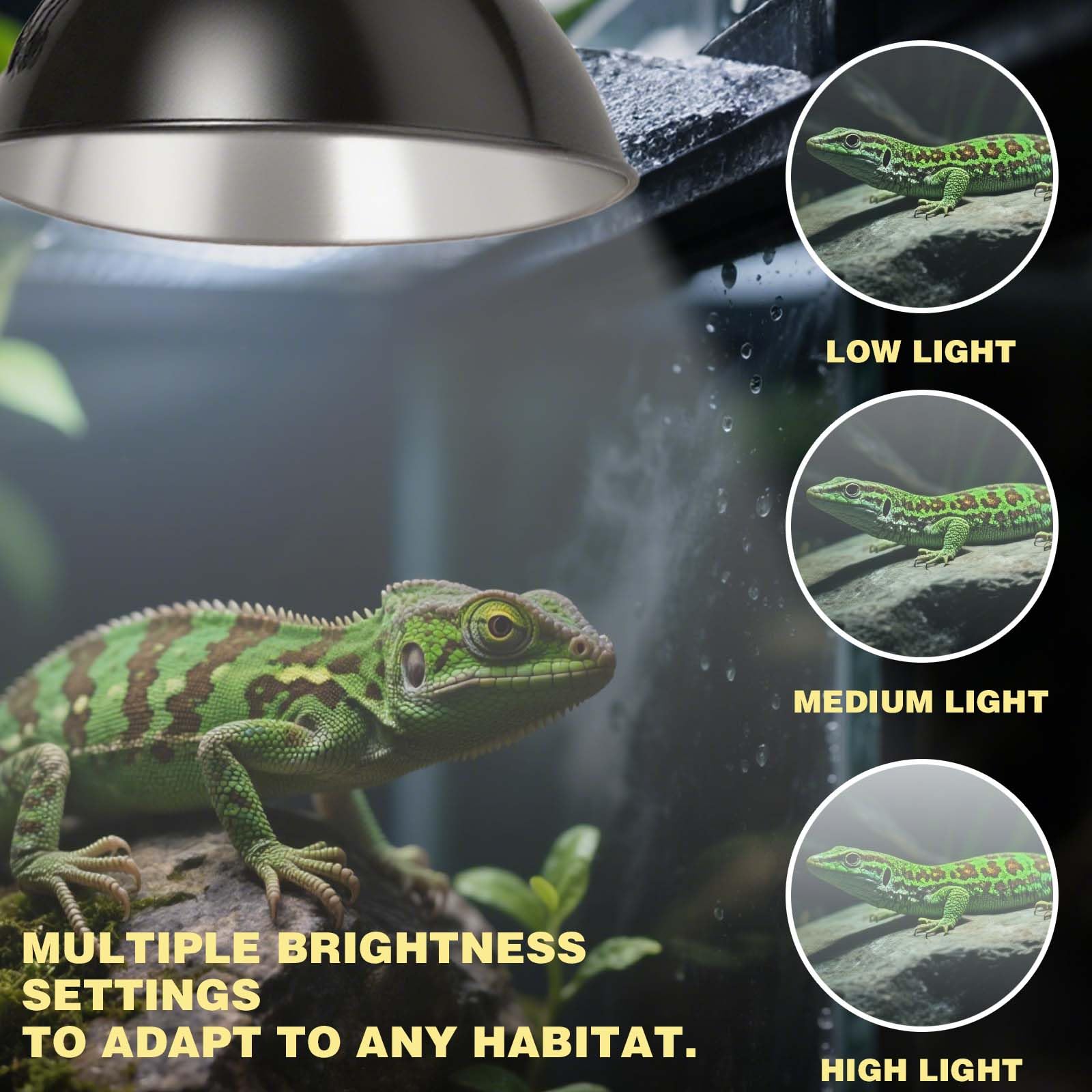 8.5-inch Standard lamp Dome for Reptile Heating Lamps, Object Heat Ceramic Heat emitters, up to 200W for Bearded Dragons Turtles Snakes and Lizards Lamps E26 - image 5