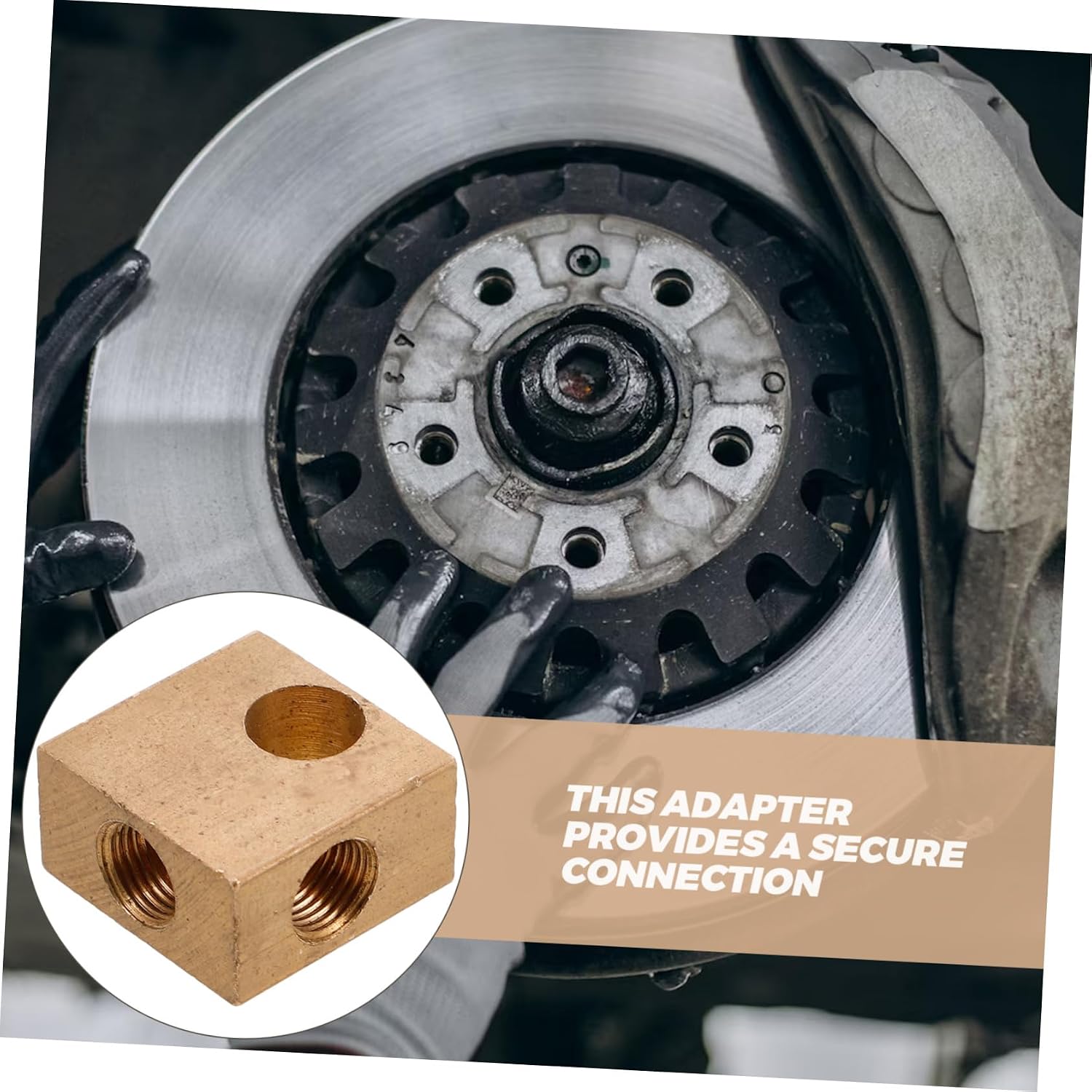 Gatuida Brake Adapter Block Brake Fitting for Automotive Systems High Precision Connection for Enhanced Vehicle Safety