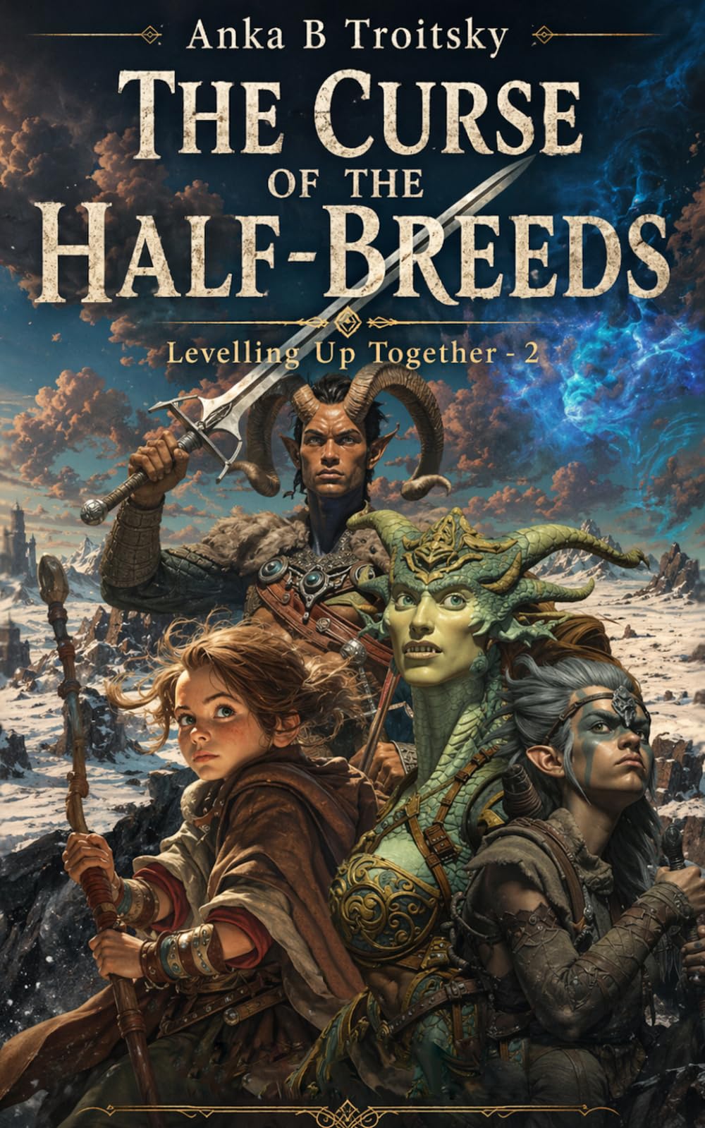 The Curse of the Half-Breeds: A Fantasy LitRPG GameLit Adventure (Levelling Up Together book 2)