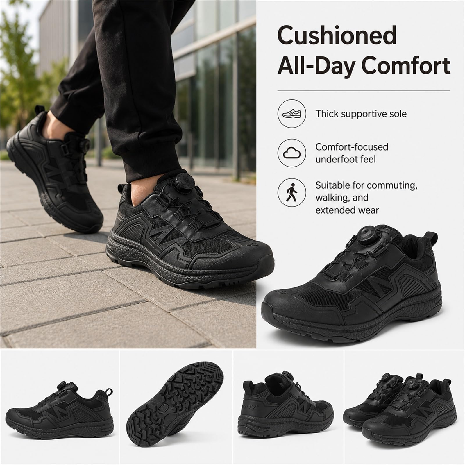 Zapatillas Caminar Hombre Horma Ancha Deportivas Ligeras Senderismo