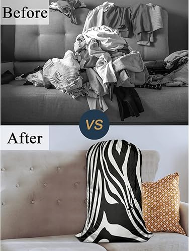 Miniatura 3 de Swono Bolsa de lavandería con diseño de rayas de cebra, organizador de ropa sucia, estampado de cebra, diseño de animales, extra grande, resistente,