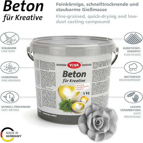 Miniatura 2 de Viva Decor Hormigón para creativos, gris, 11.0 lbs