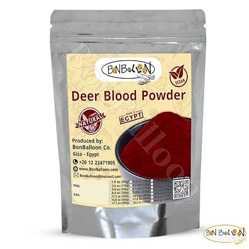 Miniatura 6 de Pure & Natural Deer Blood Magic Polvo rojo premium molido Natural seco seco hierbas hierbas hierbas sin aditivos sin conservantes Halal (17.64 oz /