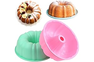 10 Inch Bundt Cake Pan (2 Pack) - 12 Cups Nonstick Fluted...