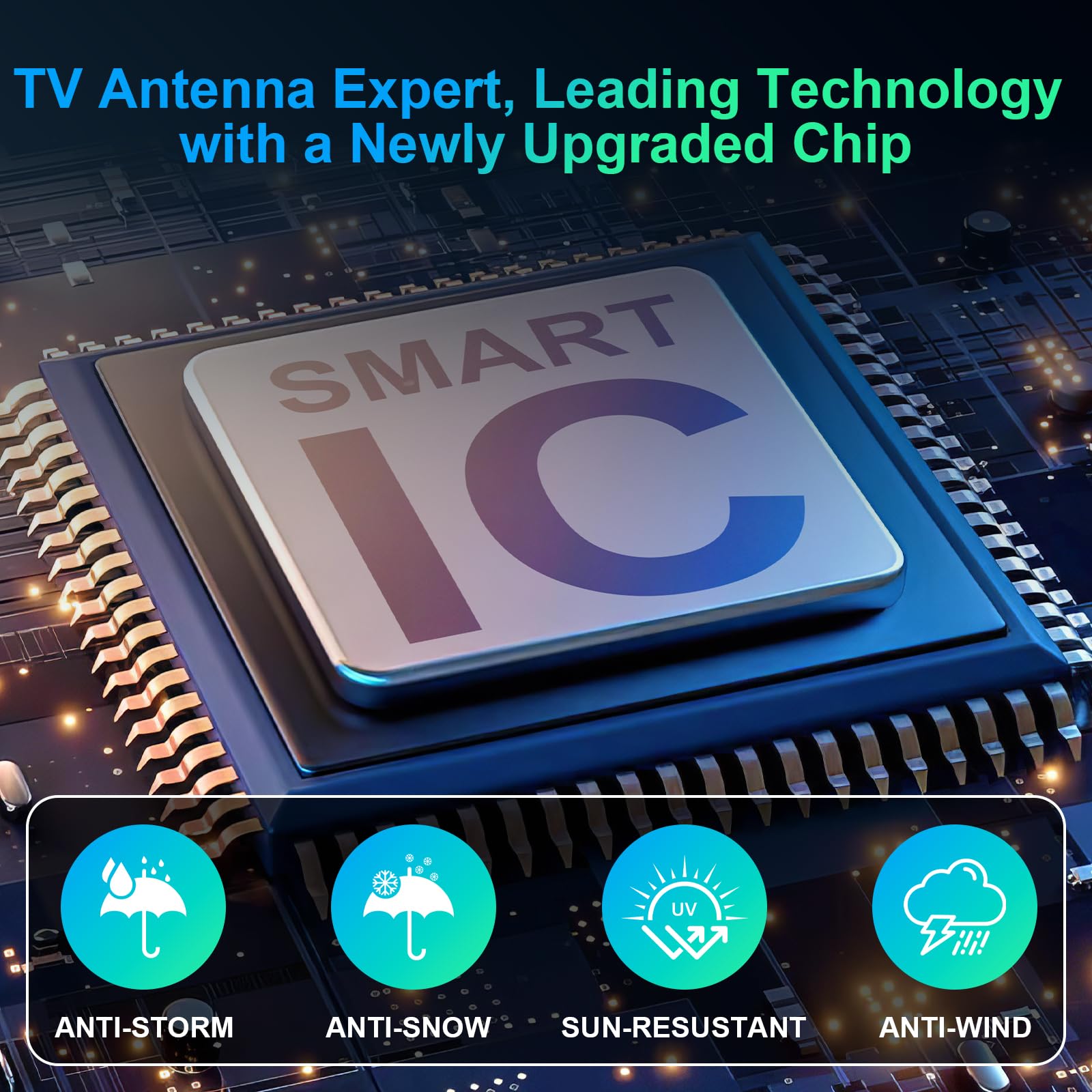 Antenna TV per canali locali con amplificatore,2026 Indoor TV Anntena