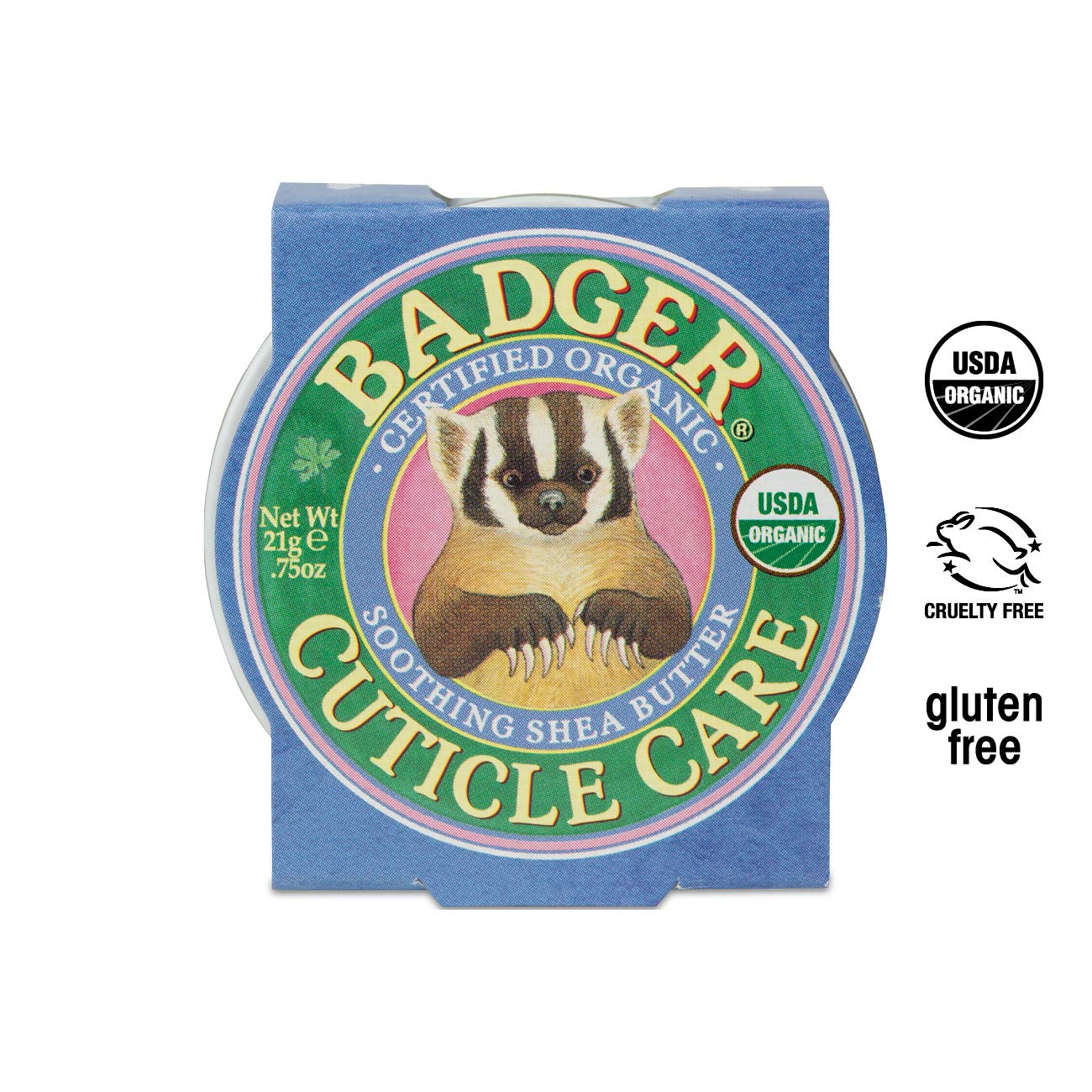 Badger - Cuticle Care, Soothing Shea Butter Cuticle Balm, Certified Organic, Nourish and Protect Cuticles and Nails, Fingernail Care, Protect Dry Splitting Cuticles, 0.75 oz : Beauty & Personal Care