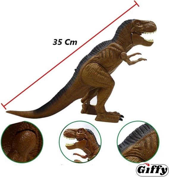 Giffy/Uzaktan Kumandalı Dinozor Buhar Atan Yürüyebilen Sesli Pilli Full Fonksiyon RC Dinozor Kutulu Gerçek