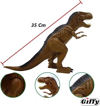 Giffy/Uzaktan Kumandalı Dinozor Buhar Atan Yürüyebilen Sesli Pilli Full Fonksiyon RC Dinozor Kutulu Gerçek