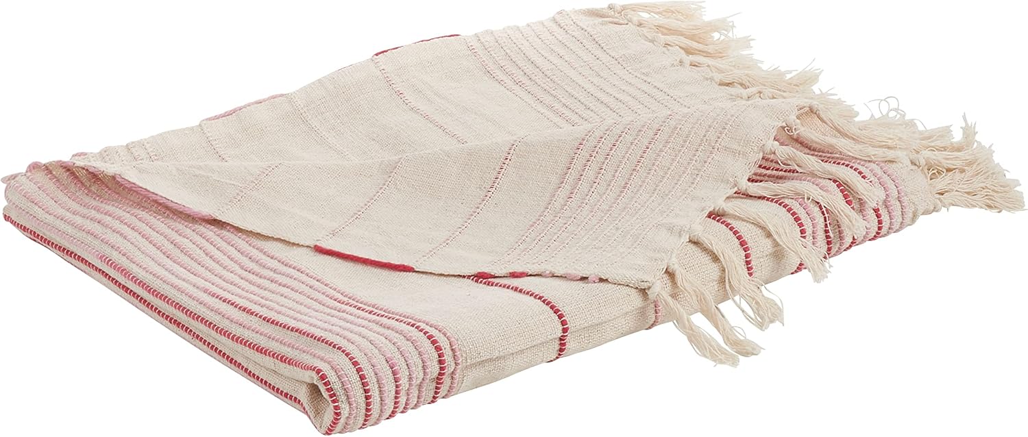 SARO LIFESTYLE Striped Design Throw Blanket