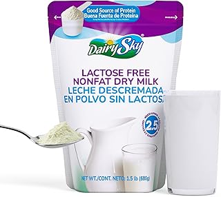 DairySky Lactose Free Milk Powder 24 Oz - Non GMO Fat Free Powdered Milk for Baking & Coffee, Kosher with Protein & Calcium, Great Substitute for Liquid Milk, RBST Hormone - Free - 1 Pack