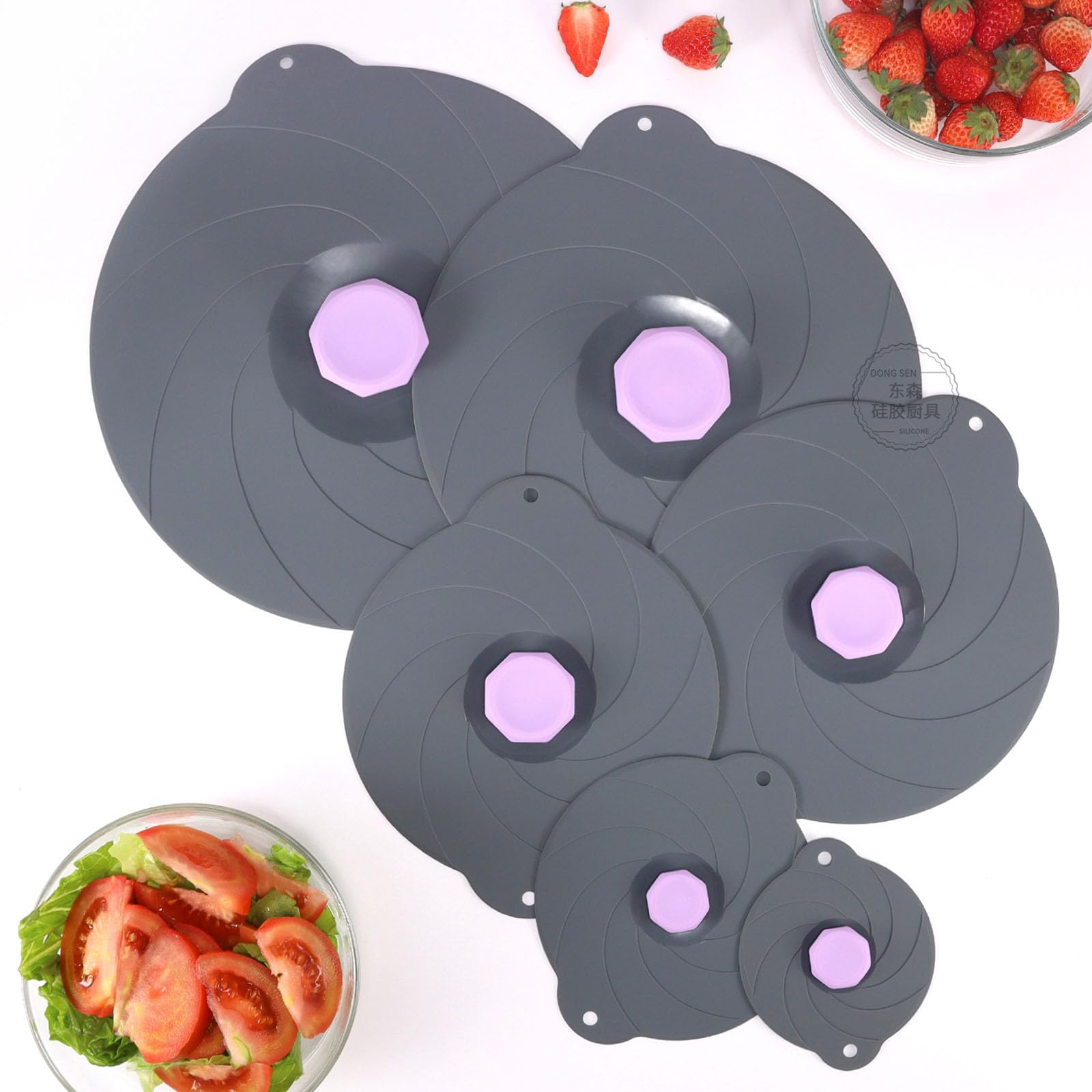 5 Pezzi Coperchio Ventosa, 5 Dimensioni, Casseruola Silicone Alimentare, Coperchi Riutilizzabili per Ciotole, Penole, Piatti, Tazze 5 Pezzi Coperchio Ventosa, 5 Dimensioni, Casseruola Silicone Alimentare, Coperchi Riutilizzabili per Ciotole, Penole, Piatti, Tazze